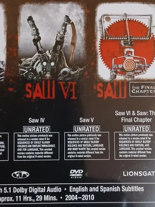 Colección 7 Películas Saw DVD (LEER*)