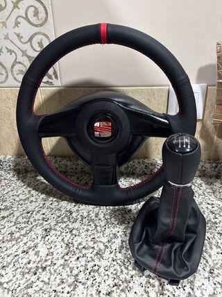 Volante Tapizado + airbag +pomo 6v Seat Leon mk1
