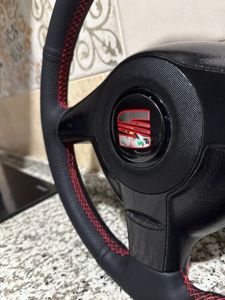 Volante Tapizado + airbag +pomo 6v Seat Leon mk1