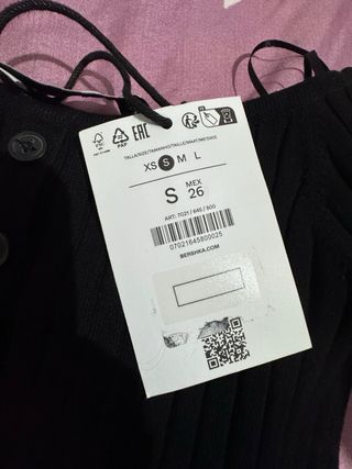 Top Bershka negro talla S