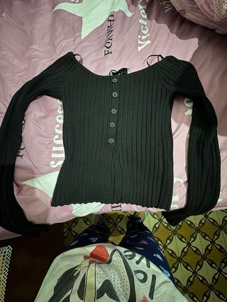 Top Bershka negro talla S