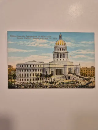 Postal Antigua Habana Capitolio Inauguración 1929