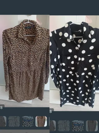 Lote 2 vestidos estampado leopardo y lunares