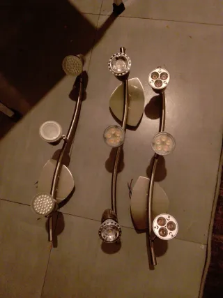 Lámparas LED de diseño plateadas