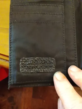 Portafoglio uomo tessuto LUMBERJACK nero