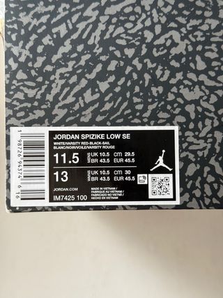 Air Jordan Spizike Low Do The Right Thing [45.5]