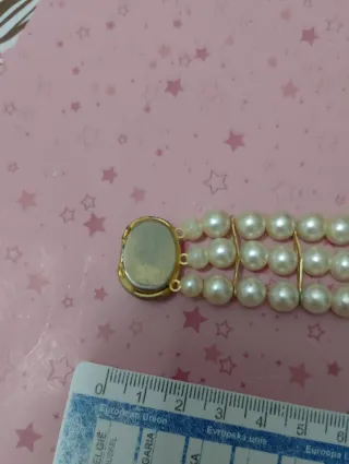 Bracciale vintage perle triplo filo oro