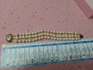 Bracciale vintage perle triplo filo oro