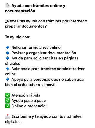 Ayuda con trámites online y documentación