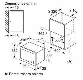 Microondas integrable Balay Inox 3CG6112X3
