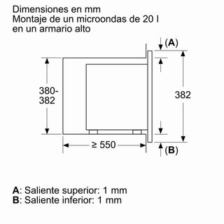 Microondas integrable Balay Inox 3CG6112X3