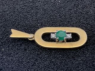 colgante oro 18k con diamante