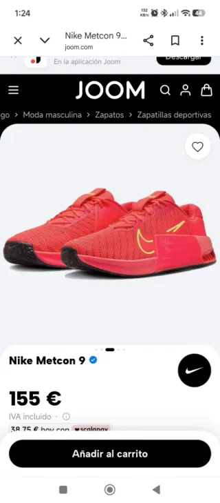 Zapatillas Nike Metcon 9 CrossFit Rojas