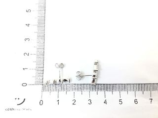 pendientes plata 925mm con piedra con circonita