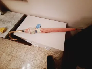 Paraguas Conty's blanco y rosa