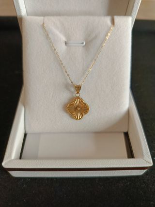 Collar Trébol Oro 18K Estilo Van Cleef