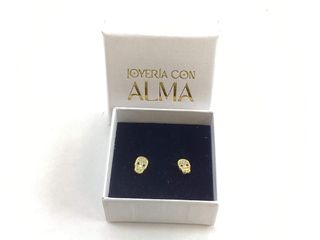 pendientes oro 18k con piedra