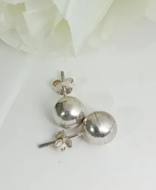 Pendientes Bolitas Plata Ley 925 8mm