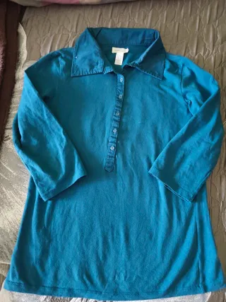 Camiseta Zara Mujer Azul