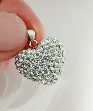 Colgante Corazón Plata Ley 925 Circonitas