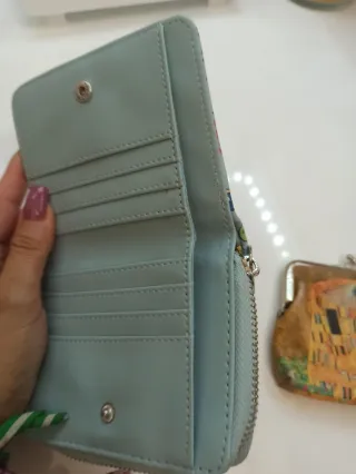 Lote 2 monederos mujer azul y dorado