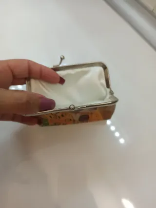 Lote 2 monederos mujer azul y dorado