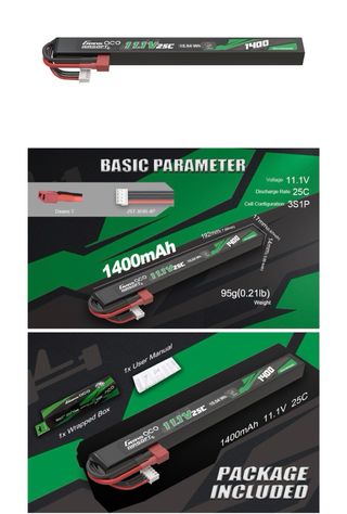 NUEVO! Batería LiPo 11.1V 1400mAh 25C