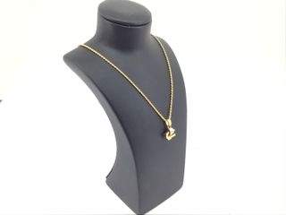 collar oro 18k con piedra 20cm