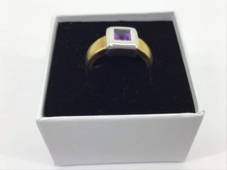 sortija oro 18k con piedra