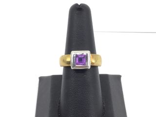 sortija oro 18k con piedra