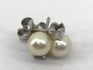 pendientes oro 18k con piedra con perla