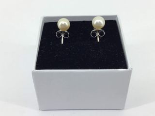pendientes oro 18k con piedra con perla
