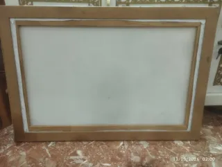 Cuadro abstracto verde y amarillo