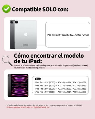 NUEVO! Funda Teclado iPad Pro 12.9 6ª Gen Rosa