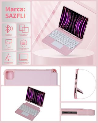 NUEVO! Funda Teclado iPad Pro 12.9 6ª Gen Rosa
