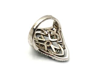 sortija plata 925mm con piedra con circonita