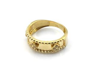 anillo oro 18k con piedra con circonita