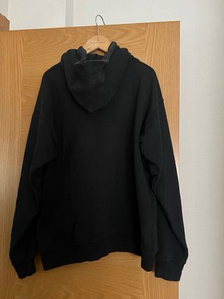 Sudadera Thrasher Negra con Capucha Y2K vintage