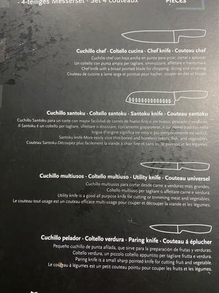 Set 4 Coltelli MasterPRO Acciaio Inox