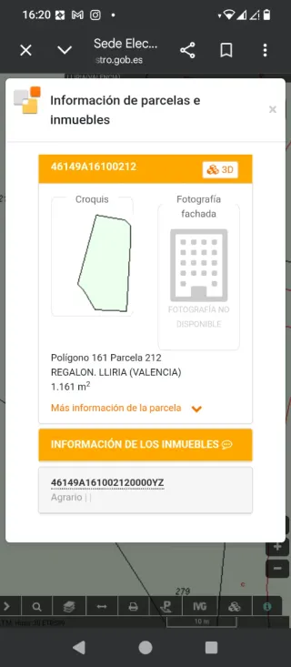 Parcela en venta 1162(m²)*