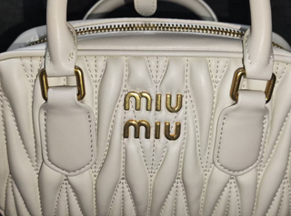 Borsa Miu Miu Arcadie Matelassé Bianca