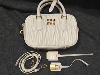Borsa Miu Miu Arcadie Matelassé Bianca