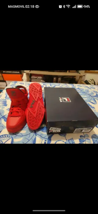 Fila Cage Mid Rojas Talla 45.5 Nuevas