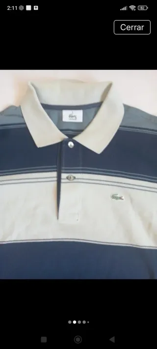 Polo Lacoste Rayas Talla M
