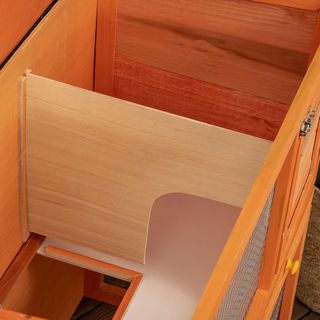 Jaula para Conejos Conejera de Exterior en Madera de Abeto 90 x 45 x 80 cm