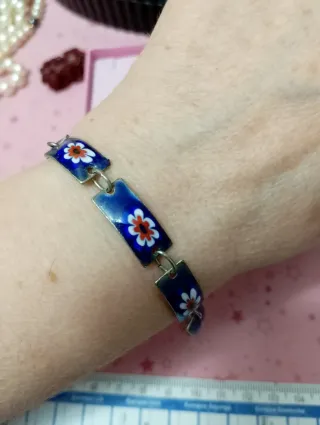 Bracciale anni '60 Made in Italy floreale