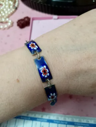 Bracciale anni '60 Made in Italy floreale