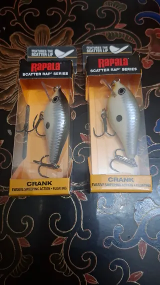 Lote 9 señuelos pesca Rapala Scatter Rap Crank