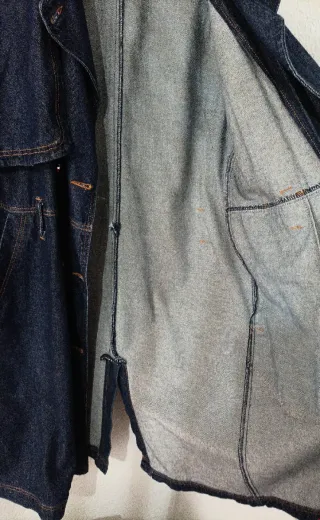 Gabardina vaquera Zara azul