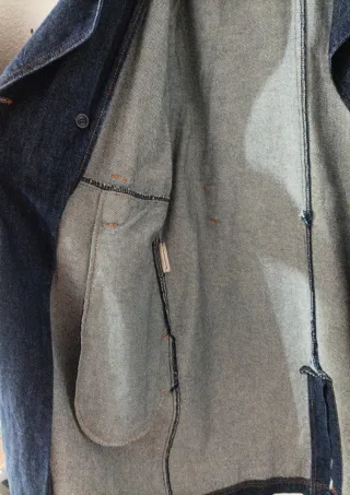 Gabardina vaquera Zara azul